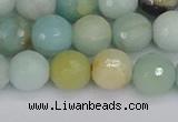 CAM1461 15.5 inches 10mm faceted round amazonite beads wholesale