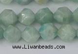 CAM1473 15.5 inches 8mm faceted nuggets Brazilian amazonite beads