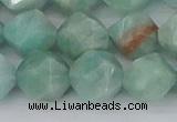 CAM1475 15.5 inches 12mm faceted nuggets Brazilian amazonite beads