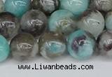 CAM1483 15.5 inches 10mm round Madagascar black amazonite beads