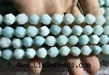 CAM1495 15.5 inches 10mm faceted nuggets amazonite beads wholesale