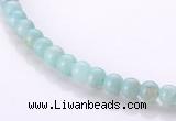 CAM15 16 inches 4mm round natural amazonite beads Wholesale