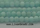 CAM1500 15.5 inches 4mm round natural peru amazonite beads