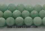 CAM1512 15.5 inches 8mm faceted round natural peru amazonite beads