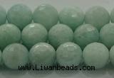 CAM1513 15.5 inches 10mm faceted round natural peru amazonite beads