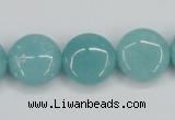 CAM152 15.5 inches 16mm flat round amazonite gemstone beads