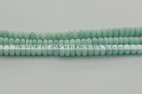 CAM1533 15.5 inches 6*10mm rondelle natural peru amazonite beads