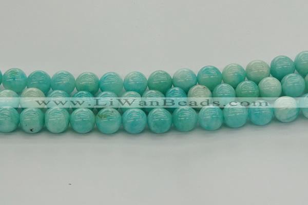 CAM1554 15.5 inches 12mm round natural peru amazonite beads