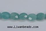 CAM158 15.5 inches 8*10mm faceted oval amazonite gemstone beads