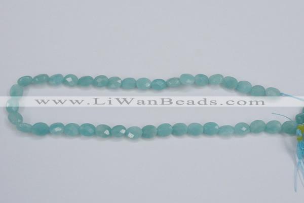 CAM158 15.5 inches 8*10mm faceted oval amazonite gemstone beads