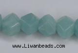 CAM160 15.5 inches 13*16mm faceted nugget amazonite gemstone beads