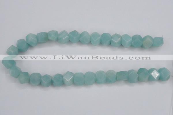 CAM160 15.5 inches 13*16mm faceted nugget amazonite gemstone beads