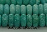 CAM1603 15.5 inches 6*10mm rondelle natural peru amazonite beads