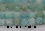 CAM1621 15.5 inches 6mm faceted nuggets amazonite gemstone beads