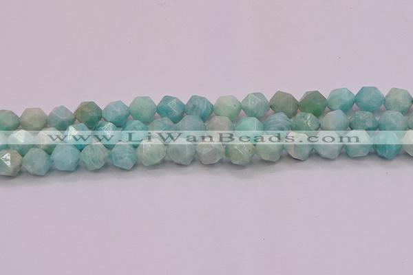 CAM1624 15.5 inches 12mm faceted nuggets amazonite gemstone beads