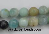 CAM163 15.5 inches 10mm faceted round amazonite gemstone beads