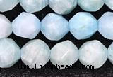 CAM1706 15.5 inches 8mm faceted nuggets amazonite gemstone beads