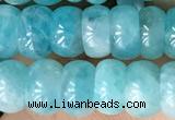 CAM1711 15.5 inches 4.5*8mm rondelle natural amazonite beads