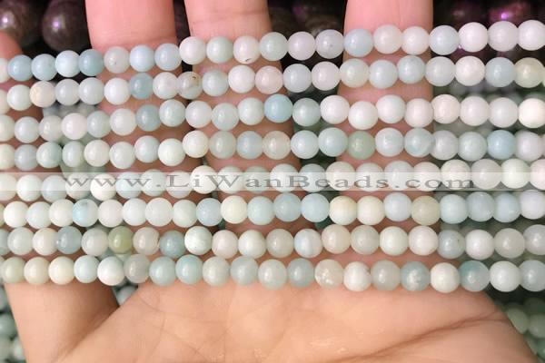 CAM1720 15.5 inches 4mm round amazonite beads wholesale