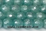 CAM1755 15 inches 6mm faceted round AB-color imitation amazonite beads