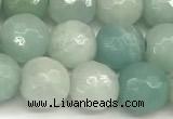 CAM1770 15 inches 6mm faceted round amazonite beads