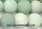 CAM1797 15 inches 8mm round matte amazonite beads