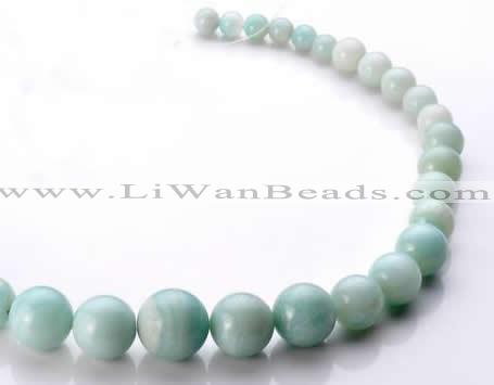 CAM24 17 inches different sizes round natural amazonite beads