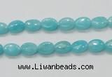 CAM302 15.5 inches 6*8mm oval natural peru amazonite beads wholesale