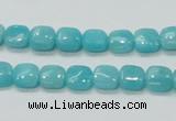 CAM305 15.5 inches 8*8mm square natural peru amazonite beads wholesale