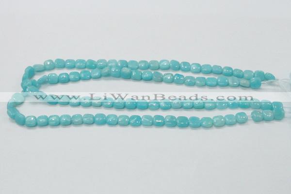 CAM305 15.5 inches 8*8mm square natural peru amazonite beads wholesale