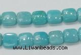 CAM306 15.5 inches 10*10mm square natural peru amazonite beads wholesale