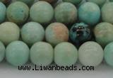 CAM323 15.5 inches 10mm round natural peru amazonite beads