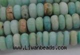 CAM328 15.5 inches 4*8mm rondelle natural peru amazonite beads