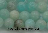 CAM333 15.5 inches 8mm round natural peru amazonite beads