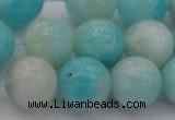 CAM335 15.5 inches 12mm round natural peru amazonite beads