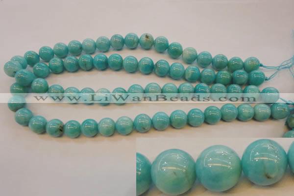 CAM354 15.5 inches 12mm round natural peru amazonite beads wholesale