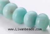 CAM36 10*14mm natural amazonite rondelle beads Wholesale