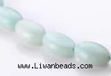 CAM38 flat oval natural amazonite 8*12mm beads Wholesale