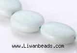 CAM42 15*20mm flat oval natural amazonite beads Wholesale