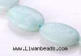 CAM43 flat oval 18*25mm natural amazonite beads wholesale