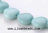 CAM55 heart natural amazonite 14*14mm gemstone beads Wholesale