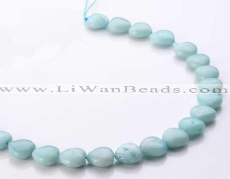 CAM55 heart natural amazonite 14*14mm gemstone beads Wholesale