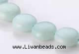 CAM58 12mm coin natural amazonite gemstone beads Wholesale