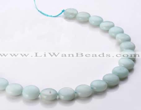 CAM59 14mm coin natural amazonite gemstone beads Wholesale