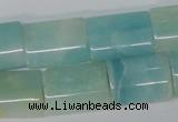 CAM606 15.5 inches 15*20mm flat tube Chinese amazonite beads