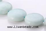 CAM61 coin natural amazonite 18mm gemstone beads Wholesale