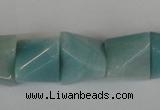 CAM613 15.5 inches 15*20mm pyramid Chinese amazonite gemstone beads