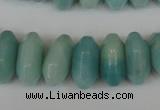 CAM615 15.5 inches 8*18mm faceted rondelle Chinese amazonite beads