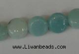 CAM618 15.5 inches 8mm flat round Chinese amazonite gemstone beads