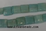 CAM624 15.5 inches 10*10mm square Chinese amazonite gemstone beads